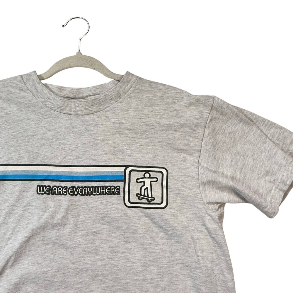 Vintage 90s Mad Wraps Skater Shirt Mens Medium "We are Everywhere" Gray